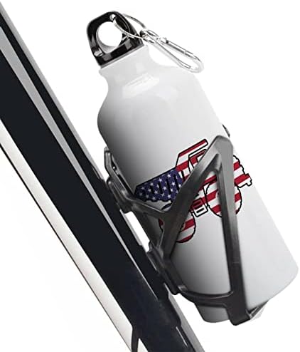 משאית דגל אמריקאית אלומיניום בקבוק מים לשימוש חוזר כוס כוס ספורט עם קרבינר לנסיעות במשרד הביתי