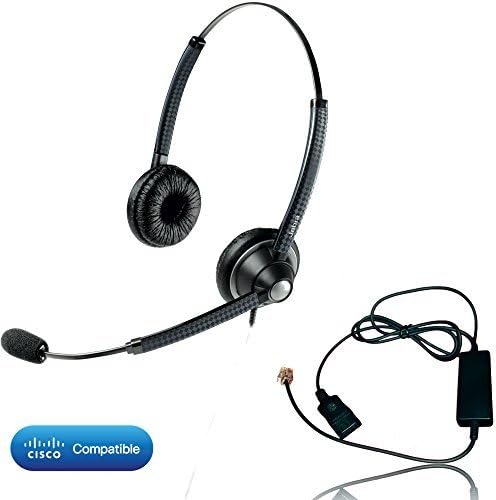 Headset כבל חכם 1200 גרם לג'ברה, שחרור, GN Netcom - QD - ניתוק מהיר - תואם למיטל, סיסקו, Yealink, NEC, Aastra,