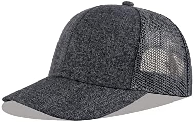 Langzhen Unisex Classic Trucker Cap Autdoor Hunter כובע מתכוונן לוחות רשת וינטג 'כובע בייסבול לנשים גברים