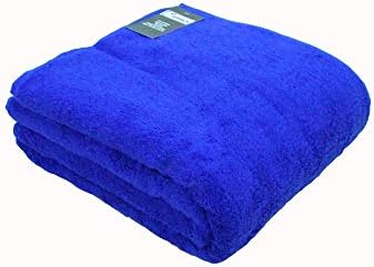 בית אמילי 500 ג'יגה כותנה טורקית גיליון אמבטיה גדול במיוחד/מגבת חוף 60 x 80 אינץ 'רויאל כחול