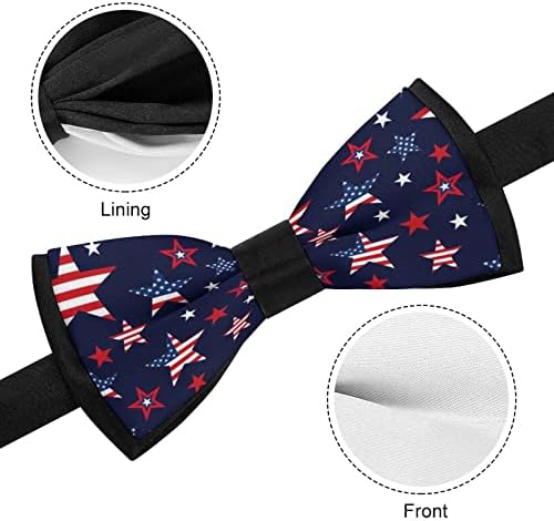 WeedKeycat כוכבים אמריקאים כוכבים אמריקאים מצחיקים עניבת פרפר פרו -פרו -פרו מתכווננת עניבה למסיבת