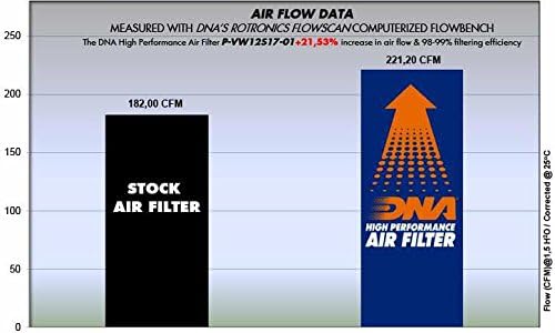 DNA תואם פילטר אוויר בעל ביצועים גבוהים עבור פולקסווגן טיגואן II 1.4L E-Hybrid PN: P-VW12S17-01