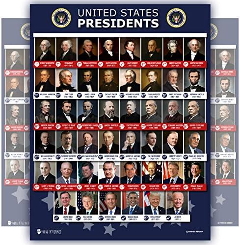 2022 כל נשיאי ארצות הברית של אמריקה פוסטר צבע תמונות תרשים למינציה בכיתה בית ספר קישוט למידה ההיסטוריה