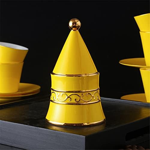 YAYWP 15 יחידות סגנון אירופאי סגנון צהוב פיגמנט מרקם כוסות סיר תה וכרוחיות מתנה לתוכנות אוכל לחתונה