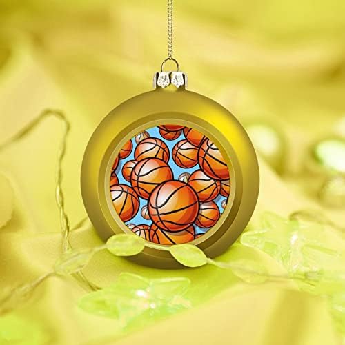 כדור כדורסל כדורי חג המולד 2.4 עץ חג המולד קישוטים לתלייה לקישוטים מסיבת חג