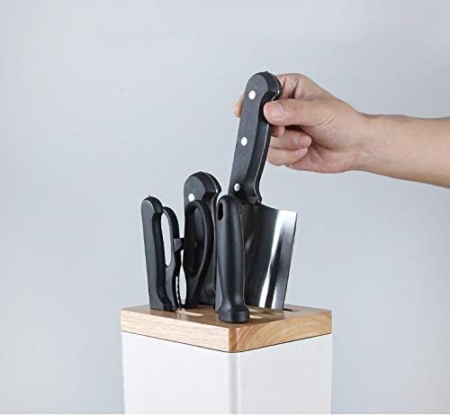 מטבח סכין מתלה סכין בעל אספקת מטבח ביתי אחסון מתלה רב-פונקציה סכין מתלה שחור
