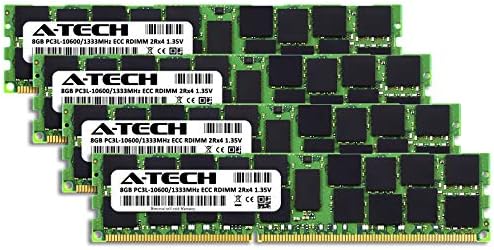 A -Tech 32GB ערכת זיכרון זיכרון זיכרון ל- HP Proliant DL380 G6 - DDR3L 1333MHz PC3-10600 ECC