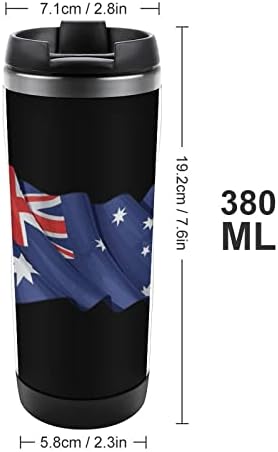 דגל אוסטרליה ספלי קפה נסיעות עם מכסה כוסות מבודדות מפלדת אל חלד בקבוק מים קיר כפול
