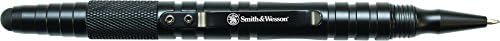 Smith & Wesson SWPEN3BK 5.4in מטוסים אלומיניום אלומיניום ניתן למילוי טקטי כובע בורג עט חיצוני,