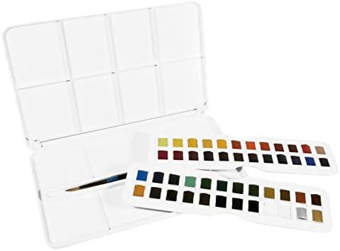 סט אולפן צבעי מים של דלר -רוני אקוופין 48 -PC סטודיו לצבעי מים - סט צבעי מים לנייר צבעי מים