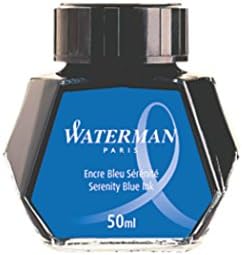 Waterman S0110720 דיו בקבוק, סרניטי כחול ,, 1.7 פלורידה, סט של 12 קופסאות