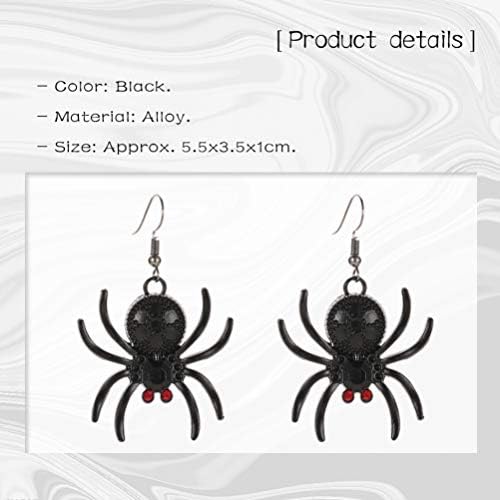 עגילי הוליבנה ריינסטון עגילי עכביש שחור עגילי עכביש שחורים תכשיטים אוזניים גותיות עגילי דונלר עגילי בעלי