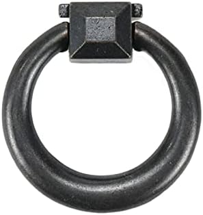 Semetall 4 יחידות ארון מתכת טבעת משיכה מטפל במגירת טבעת טיפה שחורה מושך ידיות עם ברגים