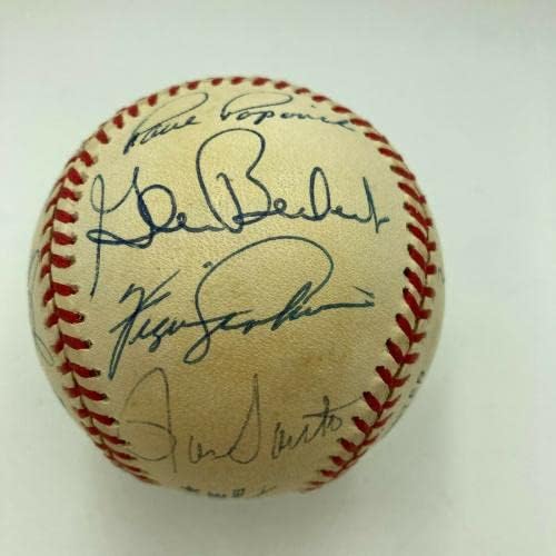 1969 קבוצת שיקגו קאבס חתמה על בייסבול ארני בנקס בילי וויליאמס סנטו JSA COA - חתימות בייסבול
