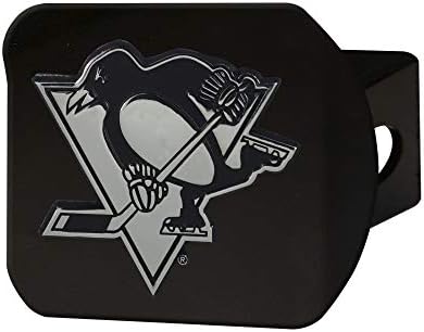 Fanmats NHL - פיטסבורג פינגווינים בלאק מתכת שחור, 3.4 x4