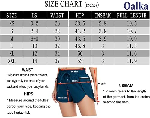 מכנסיים קצרים של אולקה לנשים יבש יבש עם מכנסי אימון אתלטים מרופדים עם כיסים
