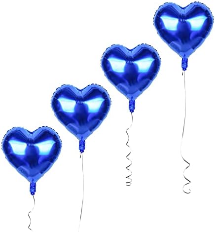 גוז ' ון 18 אינץ רויאל כחול לב בלוני מתכתי כחול רדיד לב בלוני לב בצורת הליום אלומיניום מיילר בלוני למסיבות