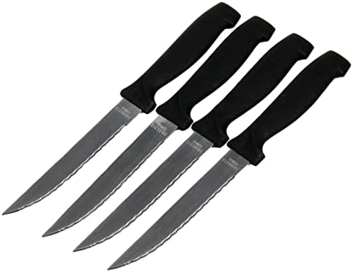 שף קרפט בחר ירקות סכין, 4.5 אינץ להב 8.5 סנטימטרים באורך 2 חתיכה סט, נירוסטה / שחור