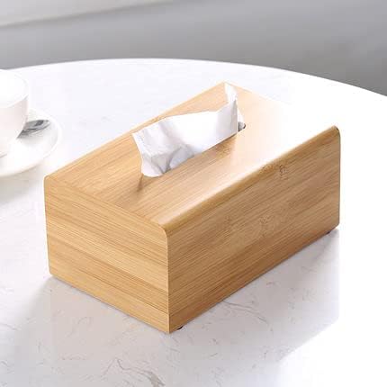 קופסת הרקמות המלבניות האירופיות שולחן קפה שולחן קפה במבוק קופסת אחסון רקמות - תיבת אחסון - קופסת רקמות