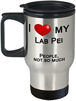 ספל מעבדה של Shar Pei - אני אוהב את המעבדה שלי, לא אנשים - מתנות ללברדור שארפיס