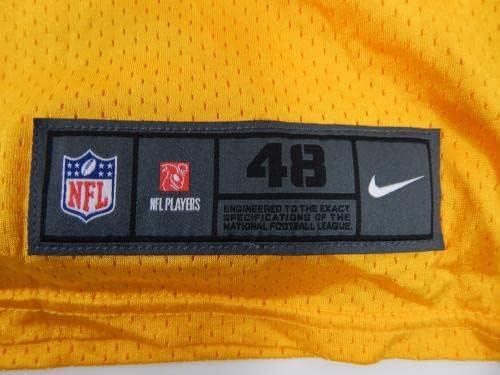 2019 Pittsburgh Steelers 73 משחק הנפיק ג'רזי כדורגל צהוב 833 - משחק NFL לא חתום בשימוש בגופיות משומשות
