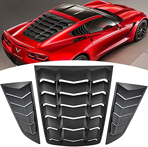 תריסי חלון אחוריים וצדדים עבור C7 Corvette Stingray, Grand Sport, Z51, Z06, ZR1 2014-2019 ב- GT Lambo Style