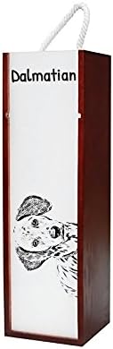 דלמטי, קופסת יין מעץ עם תמונה של כלב
