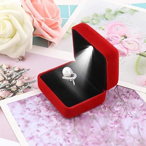 סוחרי מיקרו קופסא טבעת אצבעות בהירה טבעת זמרת נוהרה טבעת להצעה לחתונה טקס חתונה כלה תערוכת תצוגת