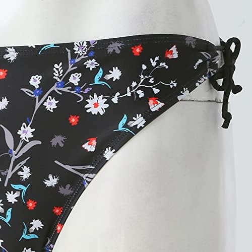 Fulijie Plus בגודל בגד ים בגודל גודל גודל נשים Seaxy Print Bikini Boctions עניבה צד לבוש חוף ברזילאי