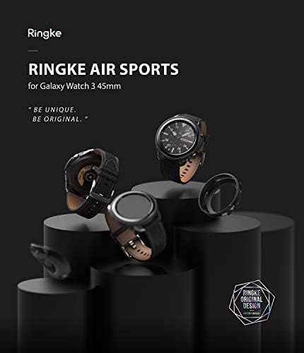 Ringke Air Sports תואם עם סמסונג גלקסי שעון 3 מארז 45 ממ, דק רך גמיש TPU מחוספס מסגרת גובה מסגרת
