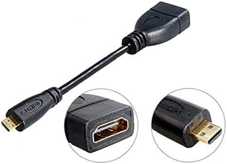 Chenyang Cy Micro Hdmi זכר ל- HDMI מתאם כבלים נקבה, נקבה HDMI למיקרו HDMI כבל זכר למצלמת HDTV 10 סמ