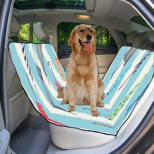 כיסוי מושב כלב מותאם אישית מטרייה מכורה הדפסת עיצוב מצויר ביד כיסויי מושב לרכב לכלבים עמיד