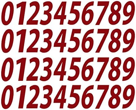 0-9 מספרי בורגונדי ויניל מדבקת מדבקות מגוון סט של 40 לבחור גודל!! 1/2& 34; כדי 12& 34;