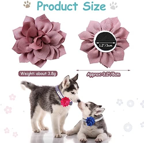 20 חתיכות פרחי צווארון כלבים מרובי צבע מחמד פרח קשת קשת צווארוני פרחים לכלבים מטפחים פרחי כלבים של