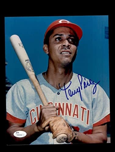 טוני פרז JSA COA חתום 8x10 חתימות צילום אדום - תמונות MLB עם חתימה