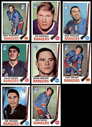 1969-70 Topps ניו יורק ריינג'רס ליד צוות סט ריינג'רס בניו יורק - הוקי אקס/MT Rangers - הוקי