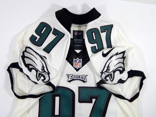 2014 Philadelpia Eagles Taylor Hart 97 משחק הונפק ג'רזי לבן 46 DP28599 - משחק NFL לא חתום משומש