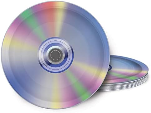 Beistle 24 Piece CD צלחות נייר צלחות רטרו משנות התשעים עבור ציוד מסיבות נושא של שנות ה -90, חוגג איתך מאז