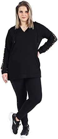 Adobella Womens Plus Size Hoodie, סוודר משיכה קל משקל