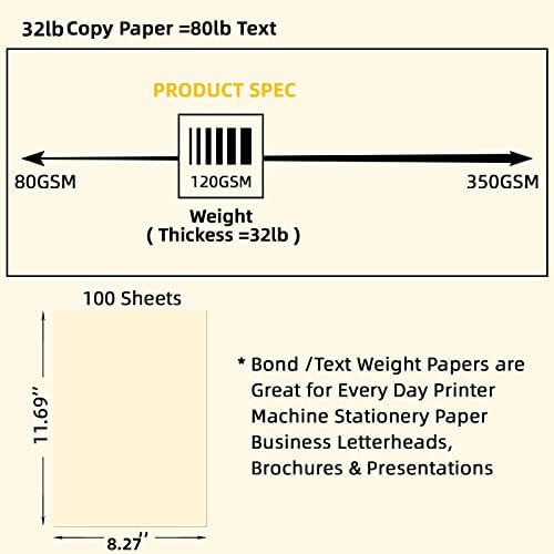 100 גיליונות מלאי מלא כרטיסים מלאי נייר מדפסת 32 קילוגרם נייר אוריגמי עבה 8.27x11.6 אינץ 'לציור אוריגמי