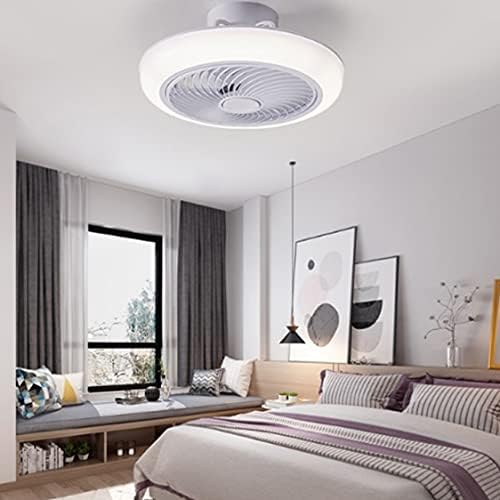 HSCW מנורת תקרה דקיקה במיוחד עם מאוורר חשמלי סלון סלון פינת אוכל חדר שינה נברשת נורדית מודרנית מנורת תקרה