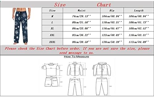 מכנסי חג המולד פיג'מה מותרים גבוהים מותרים שלג בגרפיקה תחתונים של חגיגות חג המולד מכנסי טרקלין אתלטי ספורטיבי