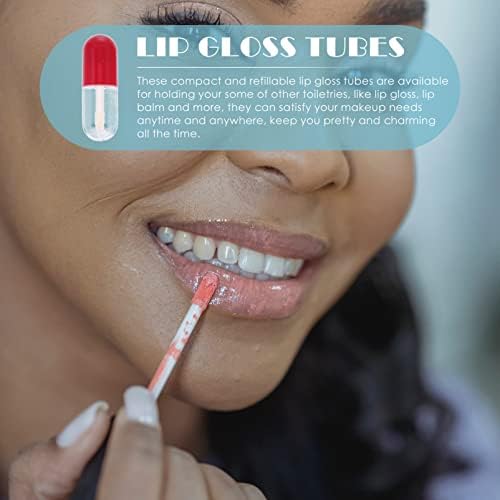 18 יחידות ריק גלוס צינורות ברור גלוס מכולות שפתיים קומפקטי שפתיים צינורות נייד איפור מיכל לנשים פלסטיק מכולות