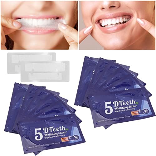 14 יחידות 5D רצועת הלבנת שיניים, הלבנת שיניים מלבנת