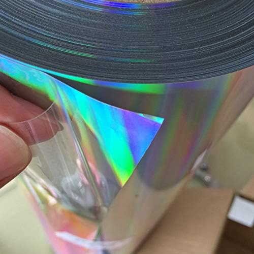 Moyishi Silver Holographic Chrome Vinyl Vinyl Wrapwow Diming Roll Diy Diy Shame-Realesive Film 17.7 x 60 ''