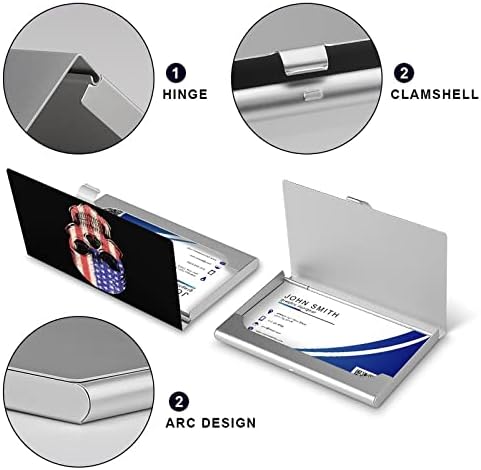גולגולת ארהב דגל עסקי כרטיס מקרי רב כרטיס מחזיק ארנק אשראי כרטיס מזהה מקרה מוביל עבור גברים & מגבר; נשים