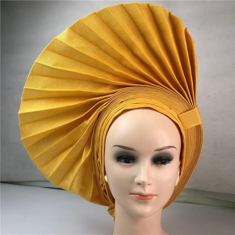כובעי פאם טורבנטה אפריקנו אפריקאי אוטומטי ג ' ל טורבן נשים כיסוי ראש על ידי מסב בד צבע אחד גודל