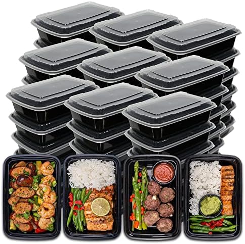 מיכל הכנה לארוחות היגקו 38 אונקיות, מיכל מזון למיקרוגל, בטוח למקפיא להוצאה או לקופסה, לשימוש חוזר, ניתן