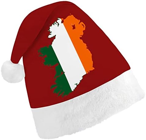אירלנד דגל מפת חג המולד כובעי בתפזורת מבוגרים כובעי חג המולד כובע לחגים חג המולד ספקי צד