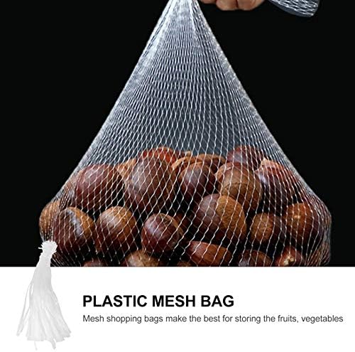המוטון מייצר שקיות רשת אחסון שקיות תיקים 100 יחידות רשת פלסטיק תוצרת ושקיות פירות ים שקיות נטו לשימוש